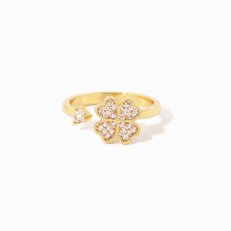 To My Daughter – Lucky Clover Ring | Adjustable