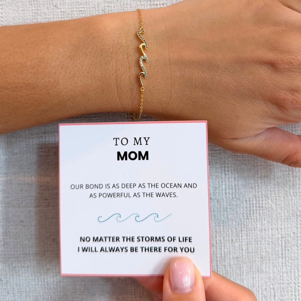 To My Mom – Always Together Wave Bracelet