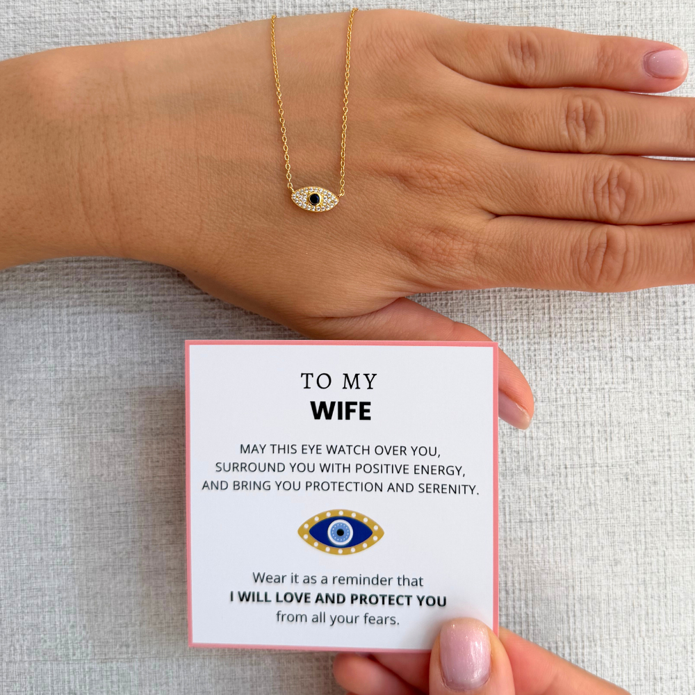 To My Wife – Positive Energy Evil Eye Necklace