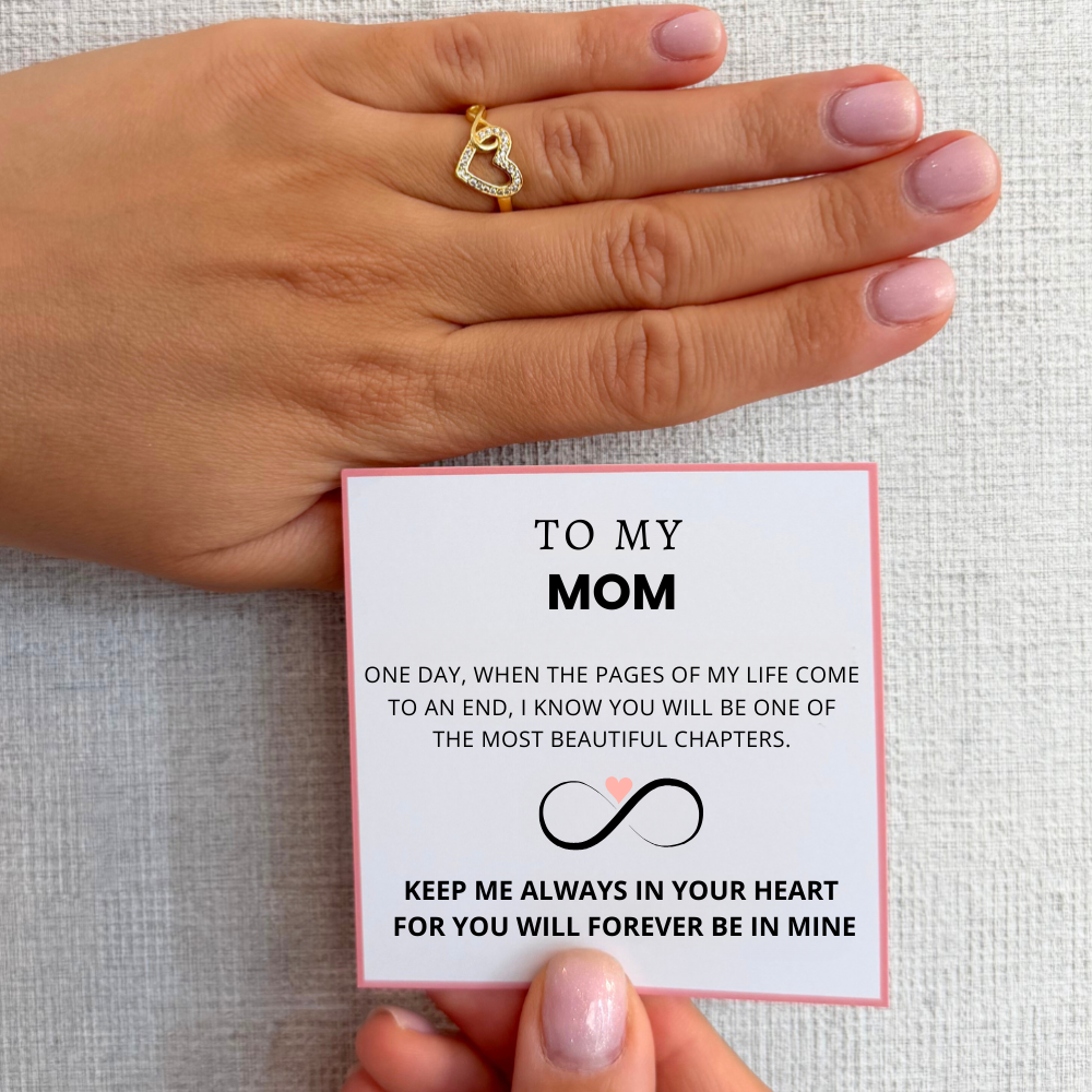 To My Mom – Infinity Heart Ring | Adjustable