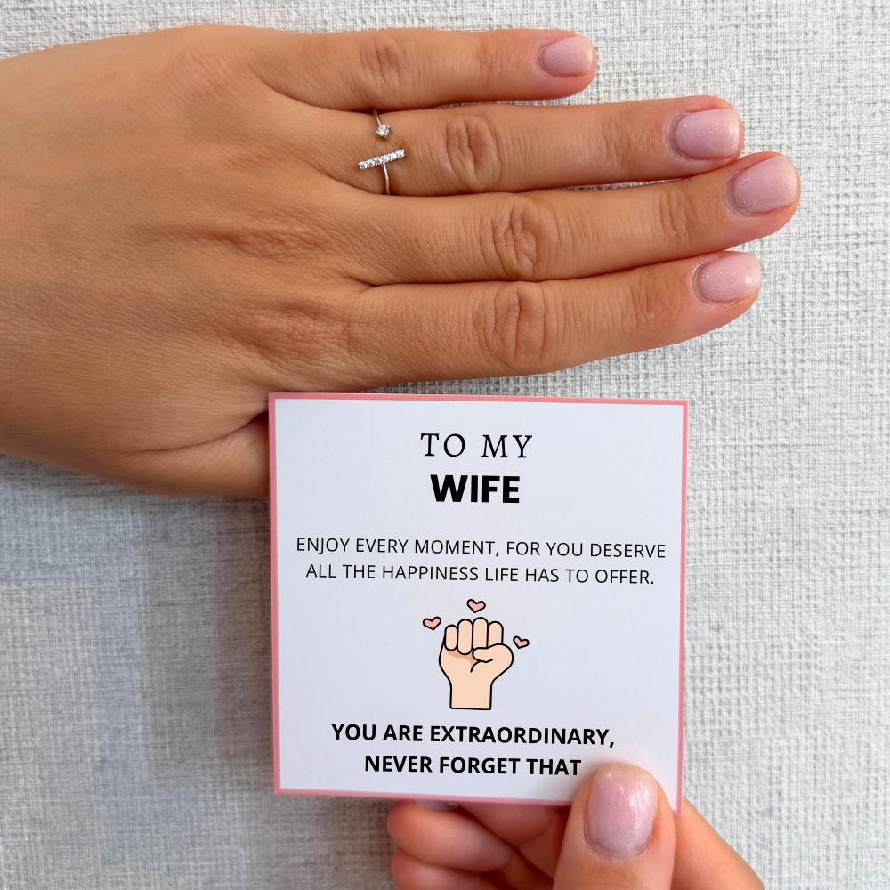 To My Wife – Girl Power Ring | Adjustable