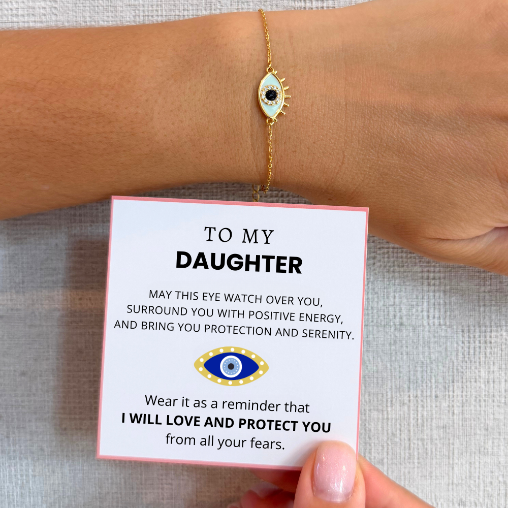 To My Daughter – Positive Energy Evil Eye Bracelet