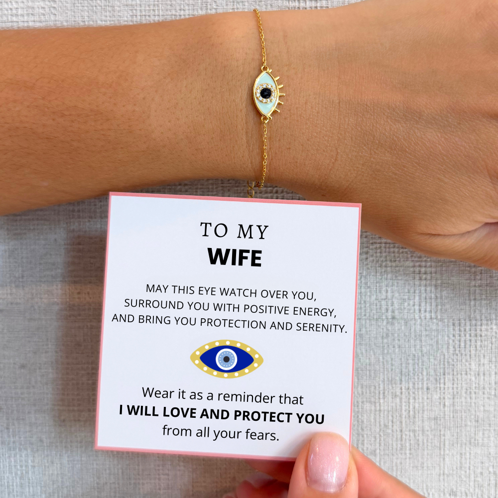 To My Wife – Positive Energy Evil Eye Bracelet