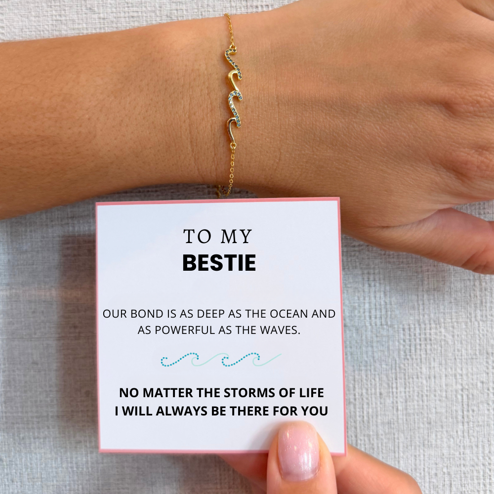 To My Bestie – Always Together Wave Bracelet
