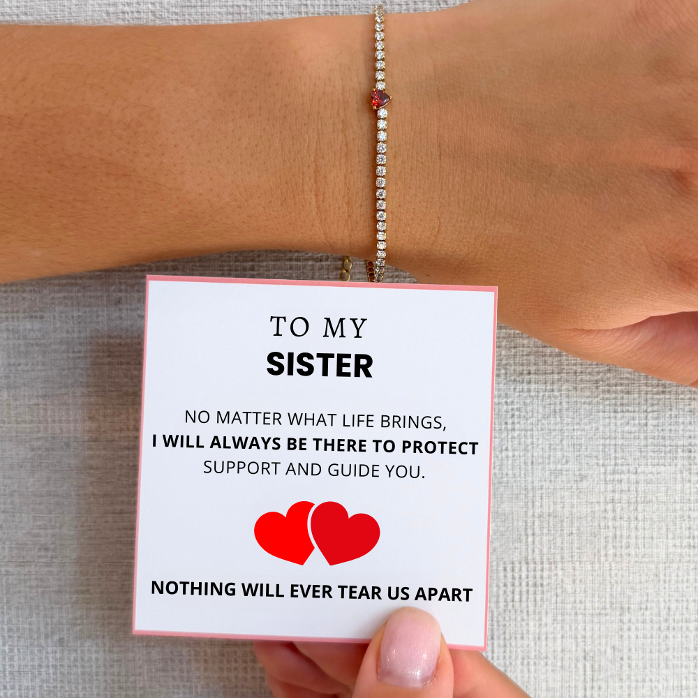 To My Sister – Protective Heart Bracelet