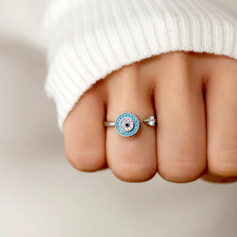 To My Daughter – Evil Eye Ring | Adjustable
